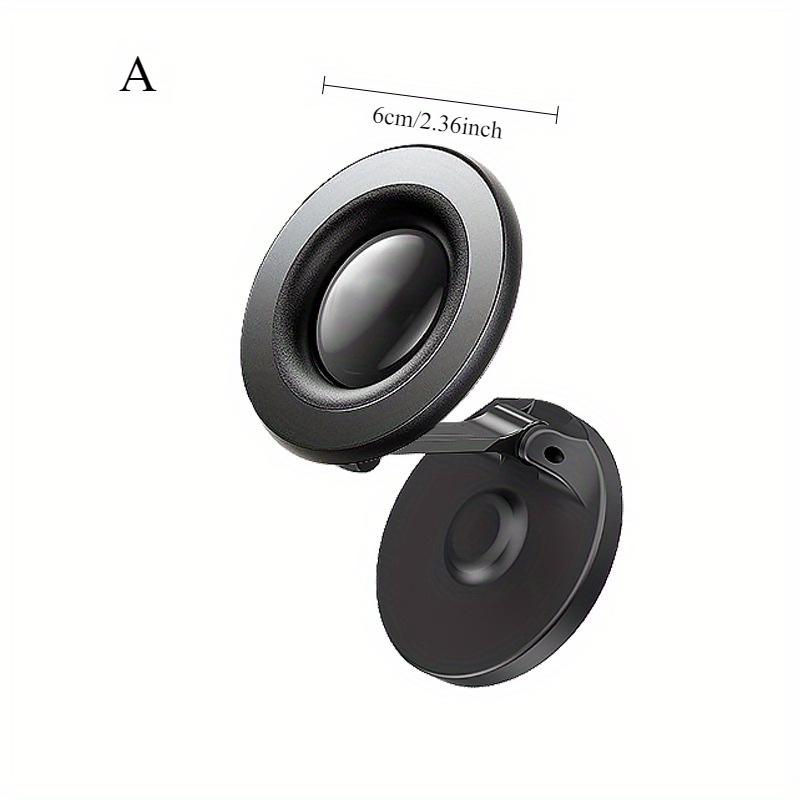 Alloy Magnetic Phone Holder With Adjustable 360-degree Rotation - Wall Mount, Non, Auto-compatible, Round Folding