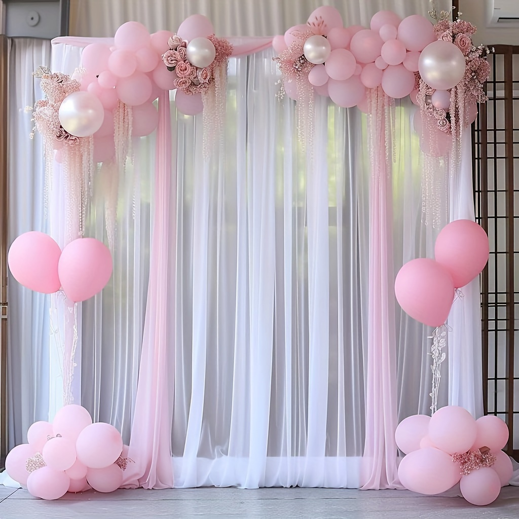 TEMU de boda elegante de tela transparente blanca de piezas, 118X59 pulgadas, decoración para fiestas al , Navidad, Halloween, de novia, Pascua,