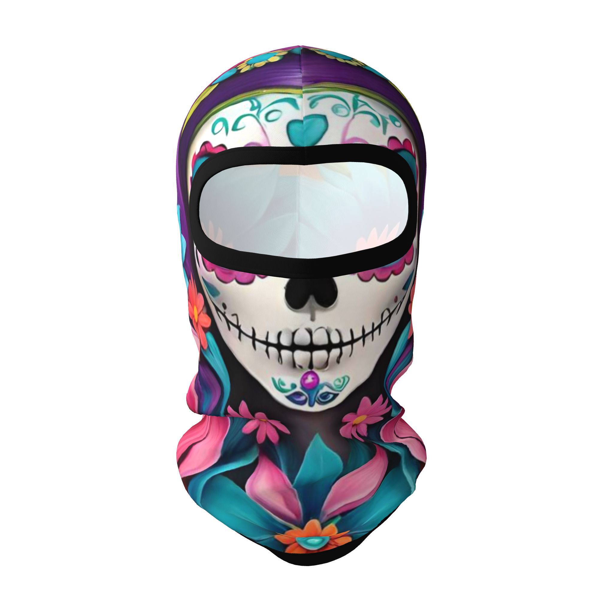 TEMU Masque -Vent à Motif - Cagoule -Vent Couvrant et le Cou, Tissu Textile -Vent pour Moto, Ski - Masque Météo (Lavable à /Séchage) - Design pour