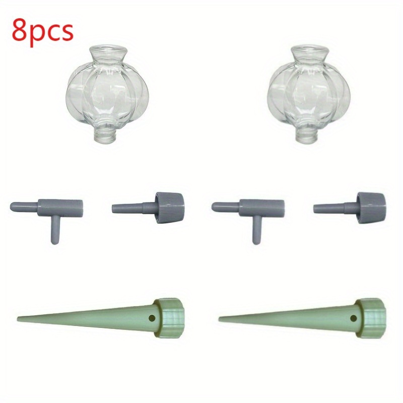 Image of 4pcs/8pcs Plant Watering Spikes - No Electricity Needed, Adjustable Drip Rate, Durable Plastic With Fit For Indoor/outdoor Potted Plants, Flowers, Herbs & Succulents, Watering Device For Plants