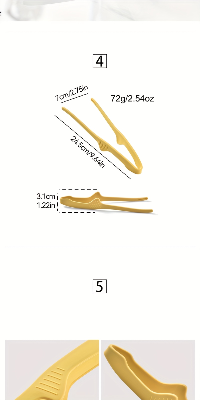 1pc multifunctional silicone non slip bbq food tongs bread tongs self standing tongs kitchen tools bbq accessories Product details 3