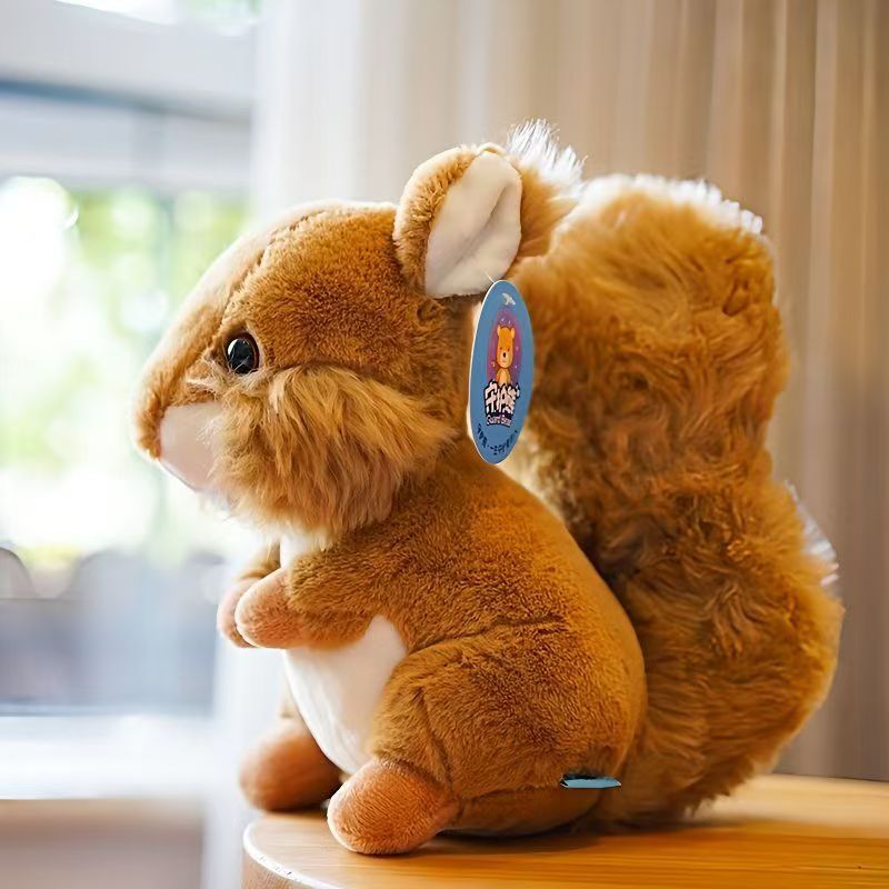 TEMU 1pc 2026 New 25cm Realistic Plush Toy Figurine Pet Plush Toy Doll Creative Unique Adorable Hamster Cute Design Stuffed Soft Fabric Ideal