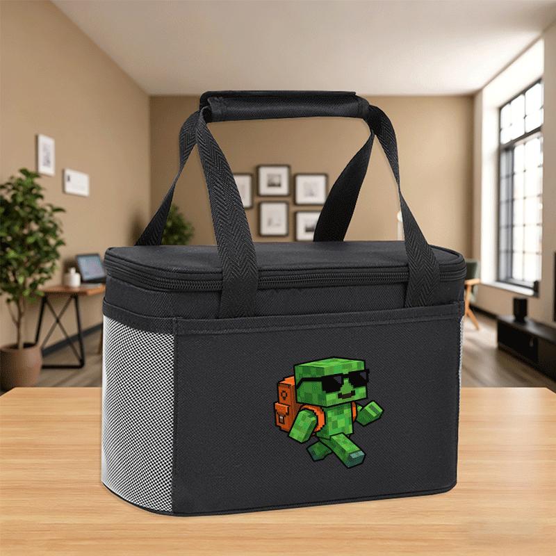TEMU Creeper Riding Reusable Lunch Bag Insulated Lunch Bag Cooler Bag Picnic Cooler Bag Work Lunch Bag Single Shoulder Lunch Bag Effortless Outdoor