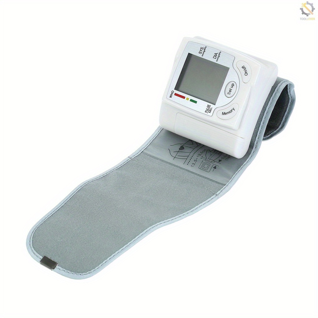automatic wrist   with adjustable cuff home bp     measurement irregular heartbeat alert   normal diastolic pressure display portable arm cuff for adults battery powered batteries not included ideal for   monitoring travel   management userfriendly design   cuff   reliable performance elderly care Product details 7