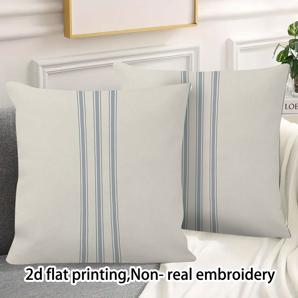 TEMU Juego de 2 fundas de almohada con estampado 2D, diseño moderno minimalista, aptas para todo tipo de estar, habitaciones, cafeterías y decoración