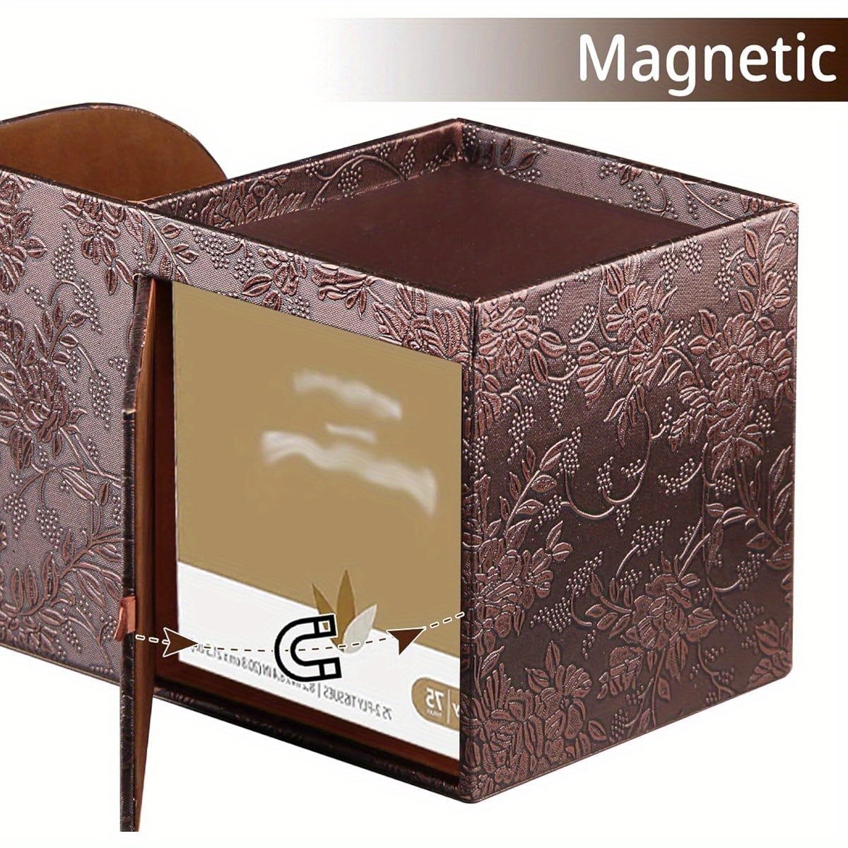 modern   leather tissue box cover with storage tray stylish facial paper organizer for bathroom vanity or nightstand   remote control holder and perfume bottle bathroom organizers and storage Product details 5