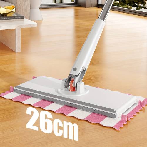 2 in 1 hands free automatic mop system and towel rack with automatic clamping kitchen and bathroom dual use