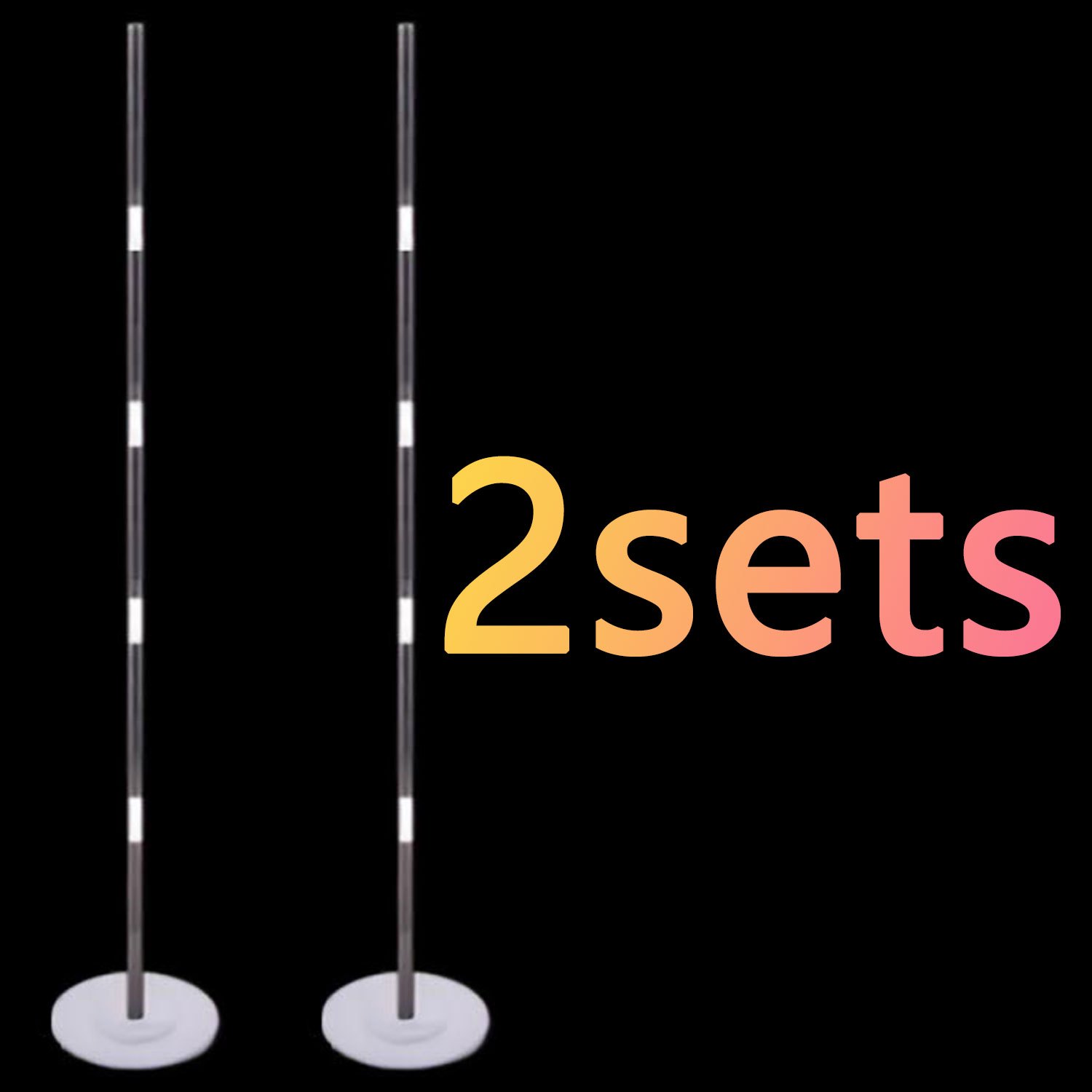 TEMU 2 Sets Crystal Decor Backdrop Stand, 47.24 Inch Balloon Additions Decorations Props, For Parties Balloon Column Stand, Balloon Arch Holder Kit,