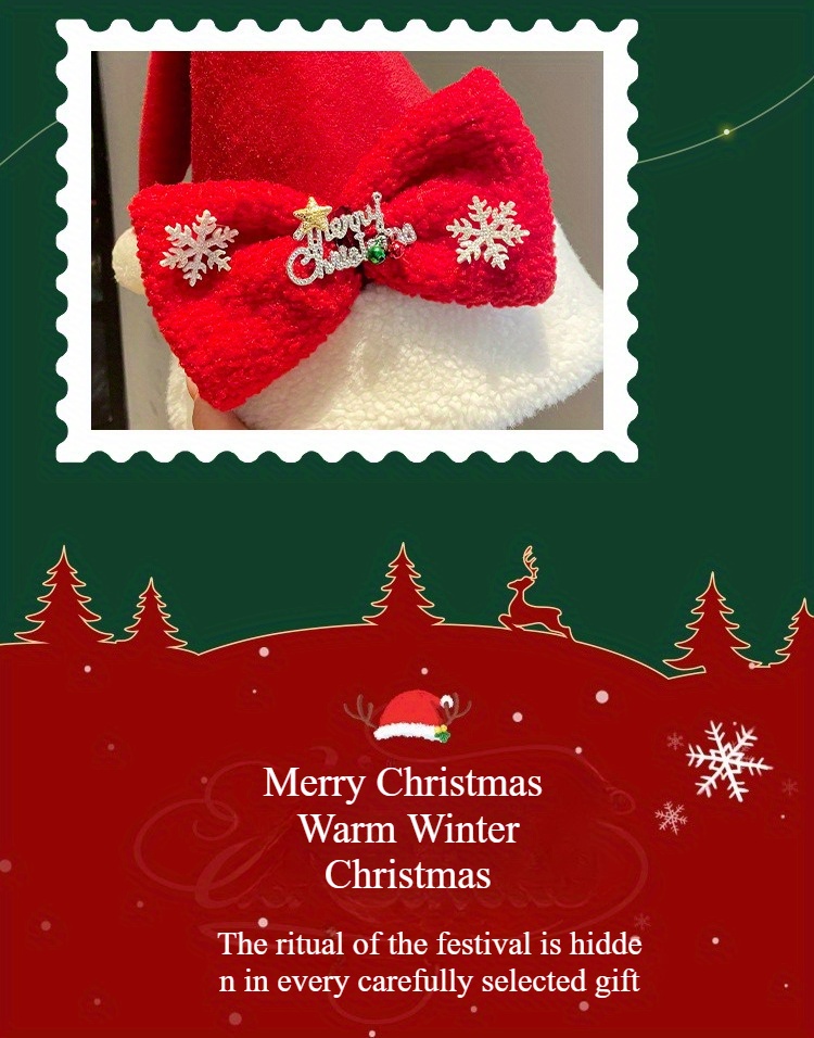 Schattige Herten Kerstmuts - Rood & Wit Santa Feestaccessoire met Pluizige Oren, Lichtgewicht Feestdecoratie voor Cosplay, Foto Props, Kerstfeesten - Geen Montage Nodig, Feestelijke Partymuts, Kerstkostuums, Cosplay Hoofddeksel, Speels Ontwerp, Zachte Textuur, Seizoensgebonden Hoofddeksels, Whimsical Design, Alleen Handwas, Cadeau voor Haar, Fotoshoot Props, Schattige Herten Rodehoofd Kleine Hertje, Feestelijke Kleding, Cosplay Props, Kerstversiering, Zachte Hoofddeksels, Lichtgewicht