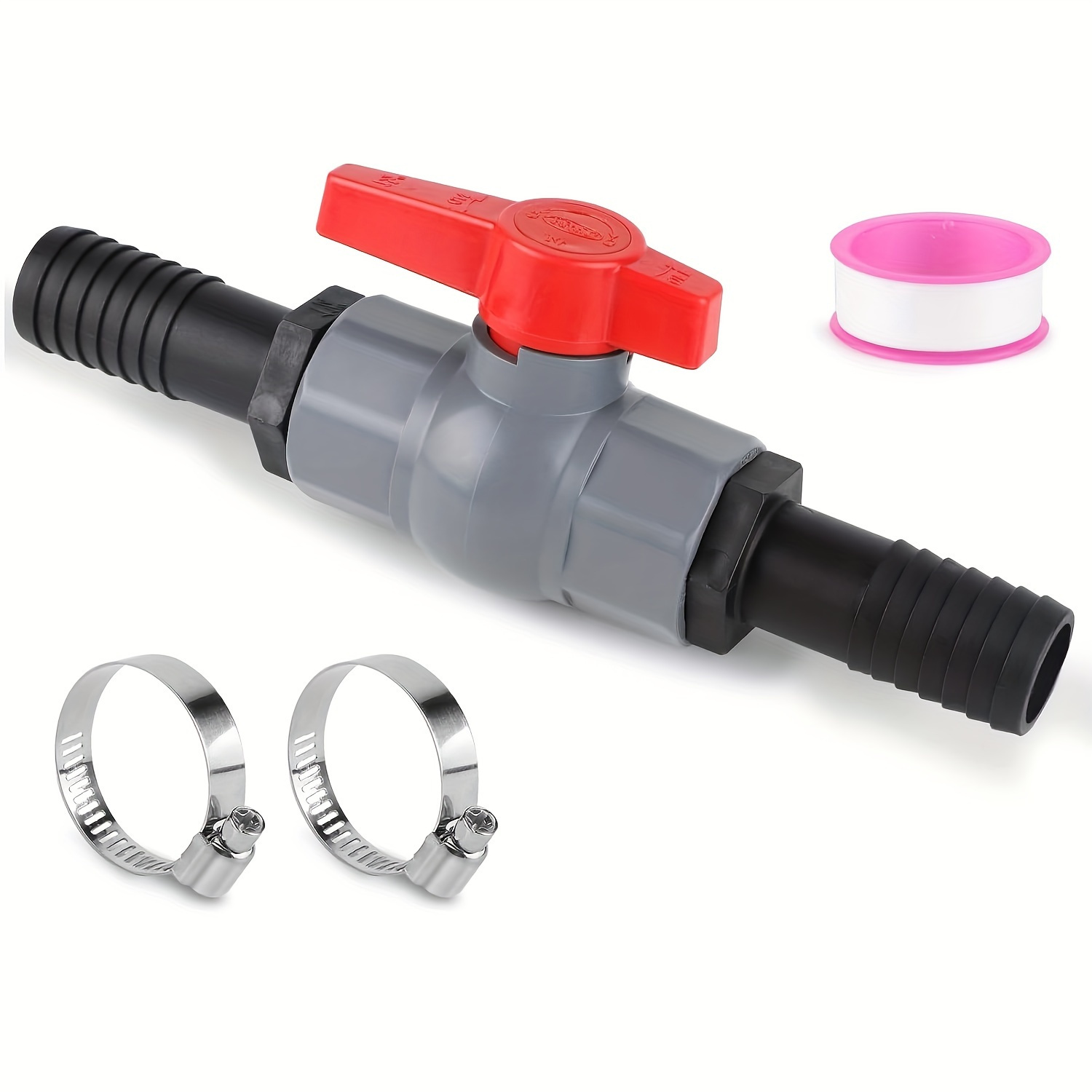 Pvc Shut-off Valve 40mm Ball Valve With Hose Connector Pool Ball Valve Ball Valve - 2 X 32mm Hose Nozzle