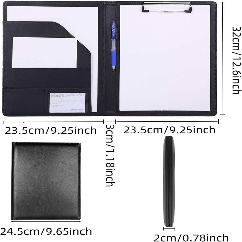 This Pu Leather A4 Folder Features A Magnetic Closure And 4 Compartments, Suitable For Storing Documents, Letters, , Etc., And Is Ideal For Business And Everyday Use.