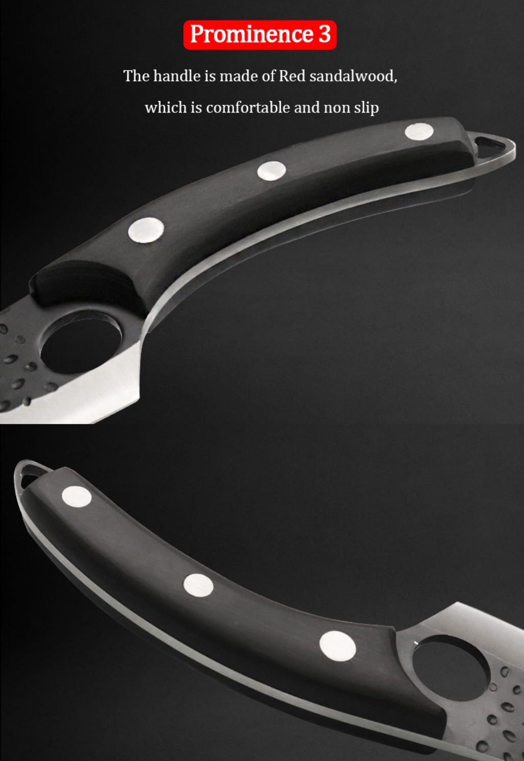 2/4pcs sharp chef meat fruit bbq knife perfect gift for family travel anti-stick ergonomic handle multipurpose stainless steel   knife   gadgets Product details 5