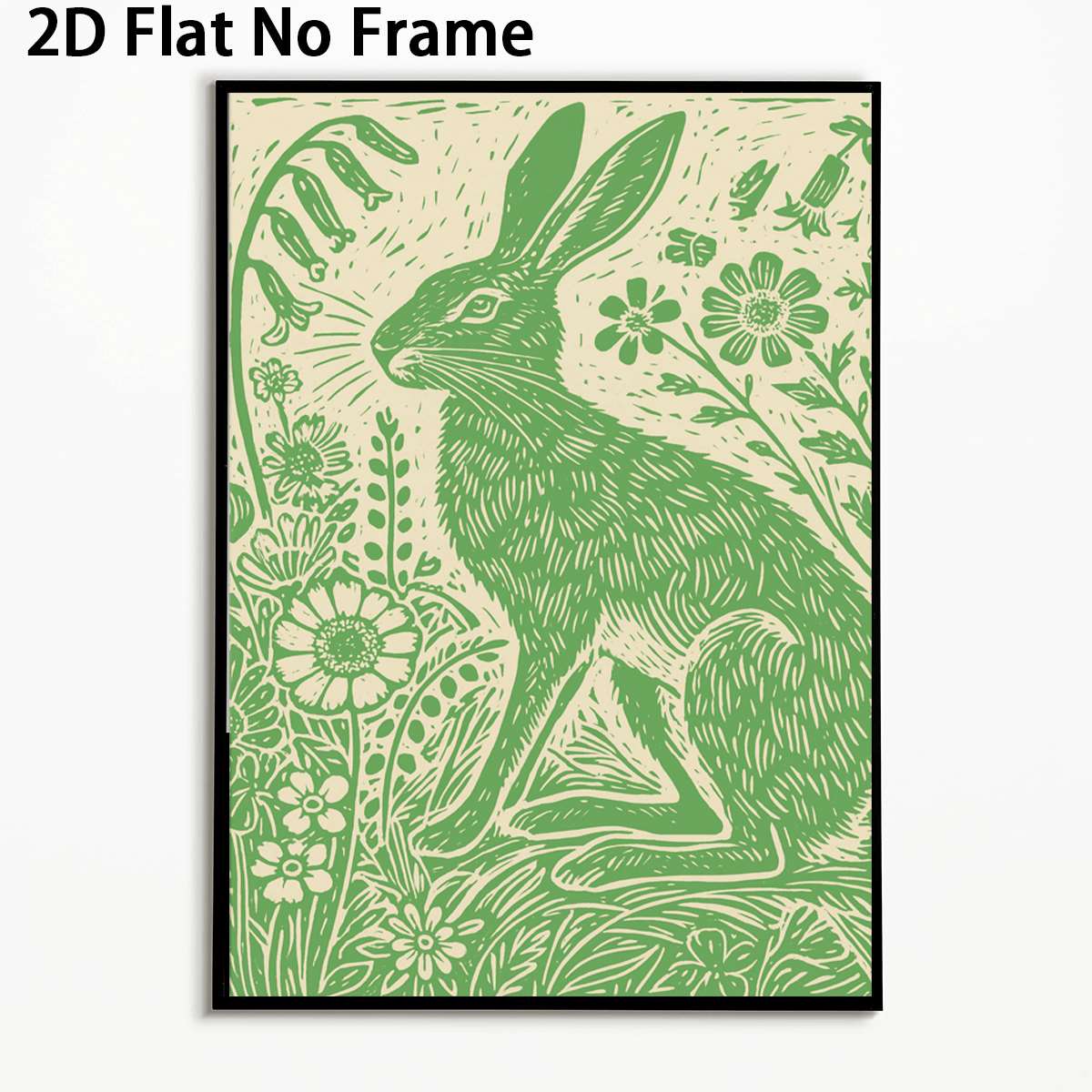 TEMU Art plat 2D, 2D plat, 1pc Art plat 2D sur le thème de la et des fleurs | Décoration murale de style , toile non encadrée, convient aux salons,
