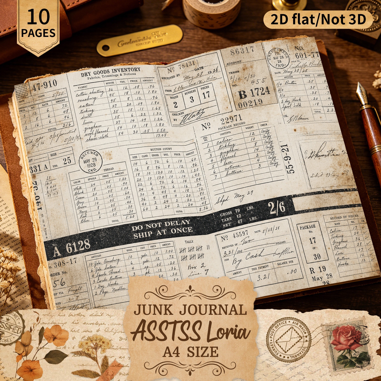 TEMU 10 Sheets Asstss Suitable For Junk Journaling, Scrapbooking & Collage Paper - A4 Matte Blending Sheets With Multicolor Digital Spray Ink,