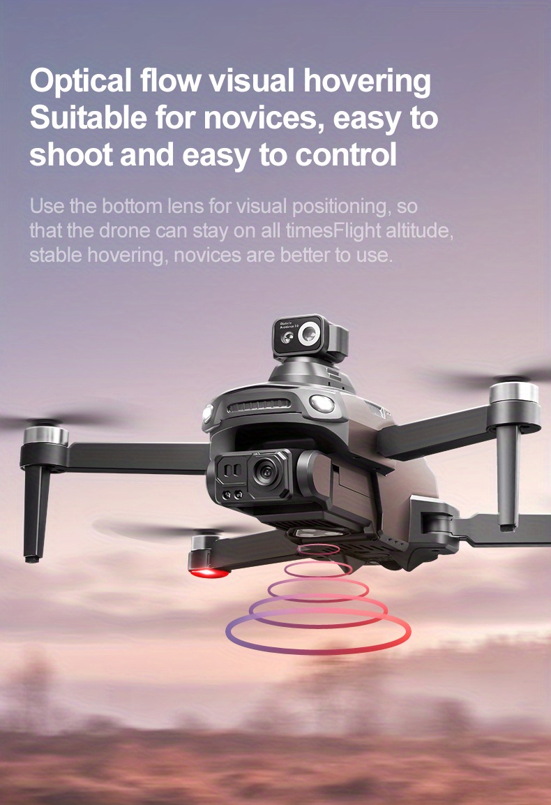 [5G Dual-mode Folding Drone]4K Optical Flow GPS Drone with WIFI FPV | Servo Gimbal Stabilization + Dual-lens Switch Aerial Photography | Two Batteries for 50-minute Long Battery Life + Omni-directional Obstacle Avoidance | USB Charging, Smart Follow/ One-key Return, Easy to Operate | Ideal Gift for Men/ Birthdays/ Festivals