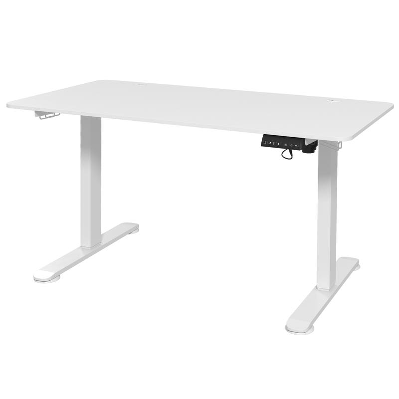 Furniture Desk, Office Desk Standing Desk Height-adjustable Computer Desk, 140cm X 70cm X 116cm, White (free Shipping)