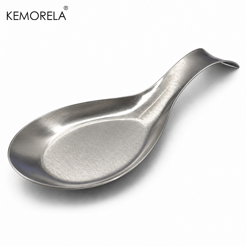 TEMU Durable Stainless Steel Spoon Rest — Heat Resistant, Drip Catching | To Greasy Countertops, Easily Store Soup Spoons, Slotted Spoons, Paddles —