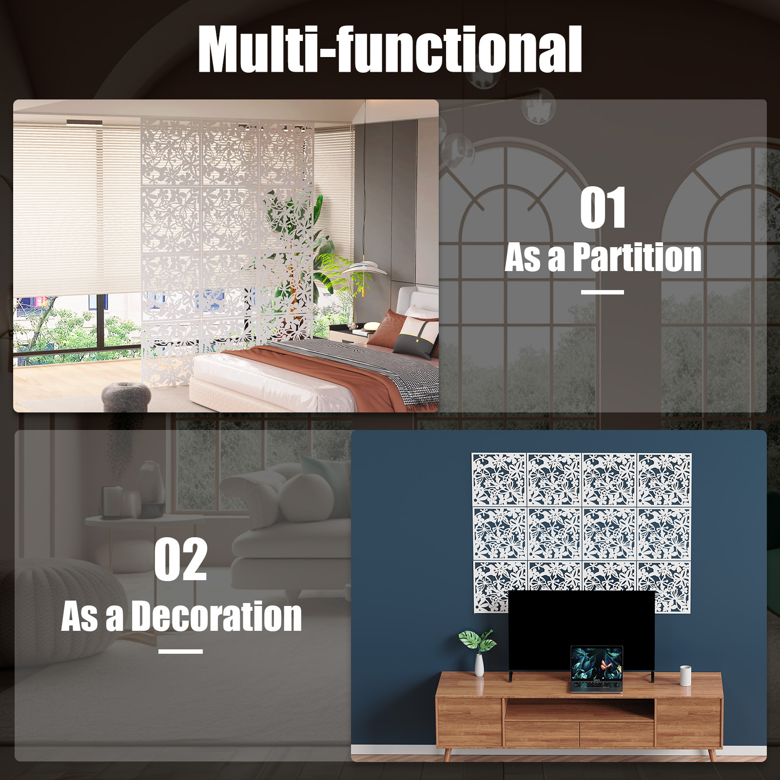 

12pcs Dividers - Folding For Bedrooms, , And -