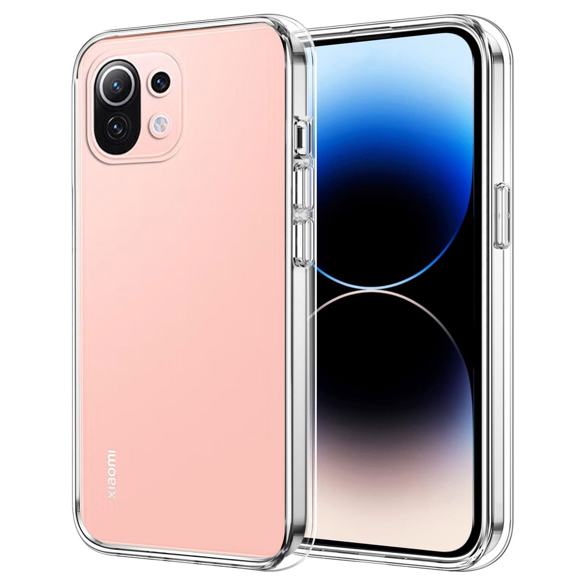 TEMU para Xiaomi Mi 11 Lite 4G/5G, carcasa parachoques a prueba de golpes, parte trasera transparente antiarañazos