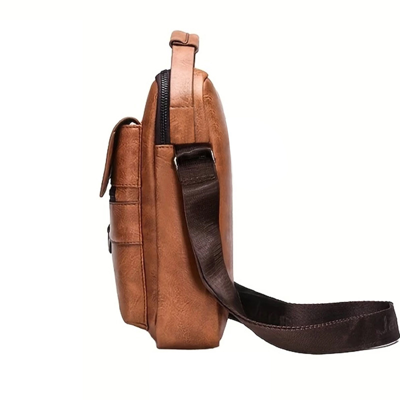 aktentasche –  -schulter-umhängetasche für herren damen. retro-business-stil.  . mehrere fächer. verstellbarer schultergurt.   für reisen, outdoor-aktivitäten weihnachtsgeschenke. [die reißverschlussrichtung ist zufällig]