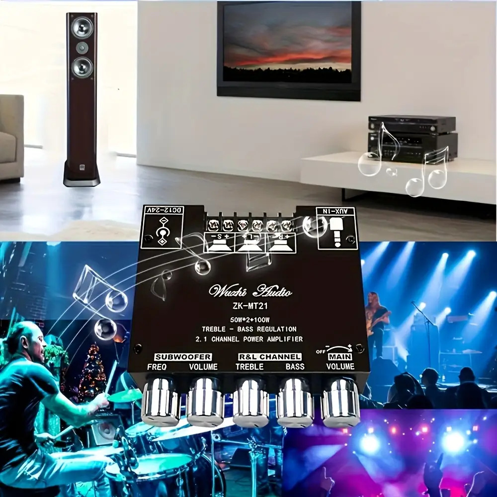 TEMU Professional Mt21 2.1 .0 Digital Amplifier Module - Versatile Audio , User-friendly, Perfect For High- Systems And Live Events, Audio Mixing