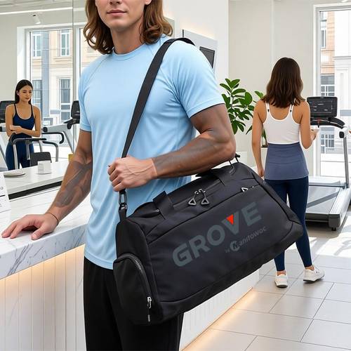 1pc rove by printed travel bag multi functional tote bag large capacity gym bag adjustable shoulder strap wet and dry zip closure suitable for gym vacation camping weekend overnight bag and bag