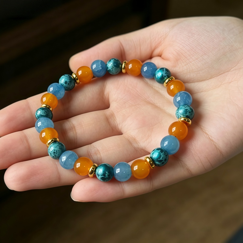 Natural Multi-Treasure Wealth Bracelet, Feng Shui Design