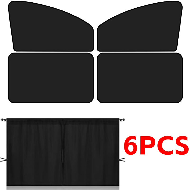Car Privacy Curtain Set - The For Suvs And - Safe, Sunshade Curtains For Front + Rear And Side Window Rest Items