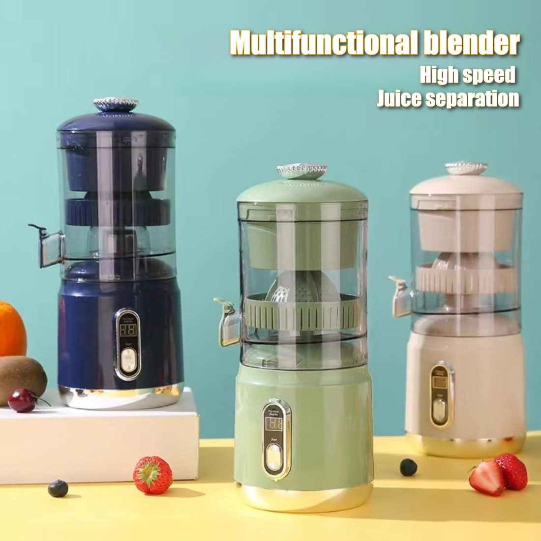 TOYANDONA Multi-Function Food Blender, 3-Speed Automatic Mini Food Processor Specifically designed for food, fruits, vegetables, and fresh juices Removable push-button control panel for easy cleaning Stylish design, perfect Christmas gift