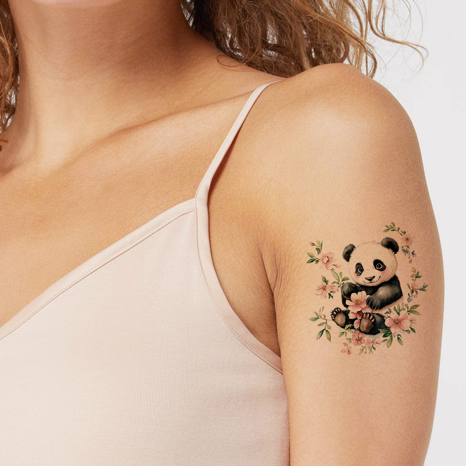 Tatouage éphémère Panda - Noir - Petite Taille - Marque Sioou - Neuf - Temporaire