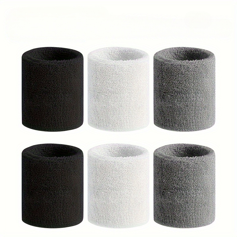 3 Pairs Of Sweat-absorbing Sports Wristbands, Designed For Moisture-wicking, Suitable For Tennis, Basketball, Running, Fitness, And Workouts