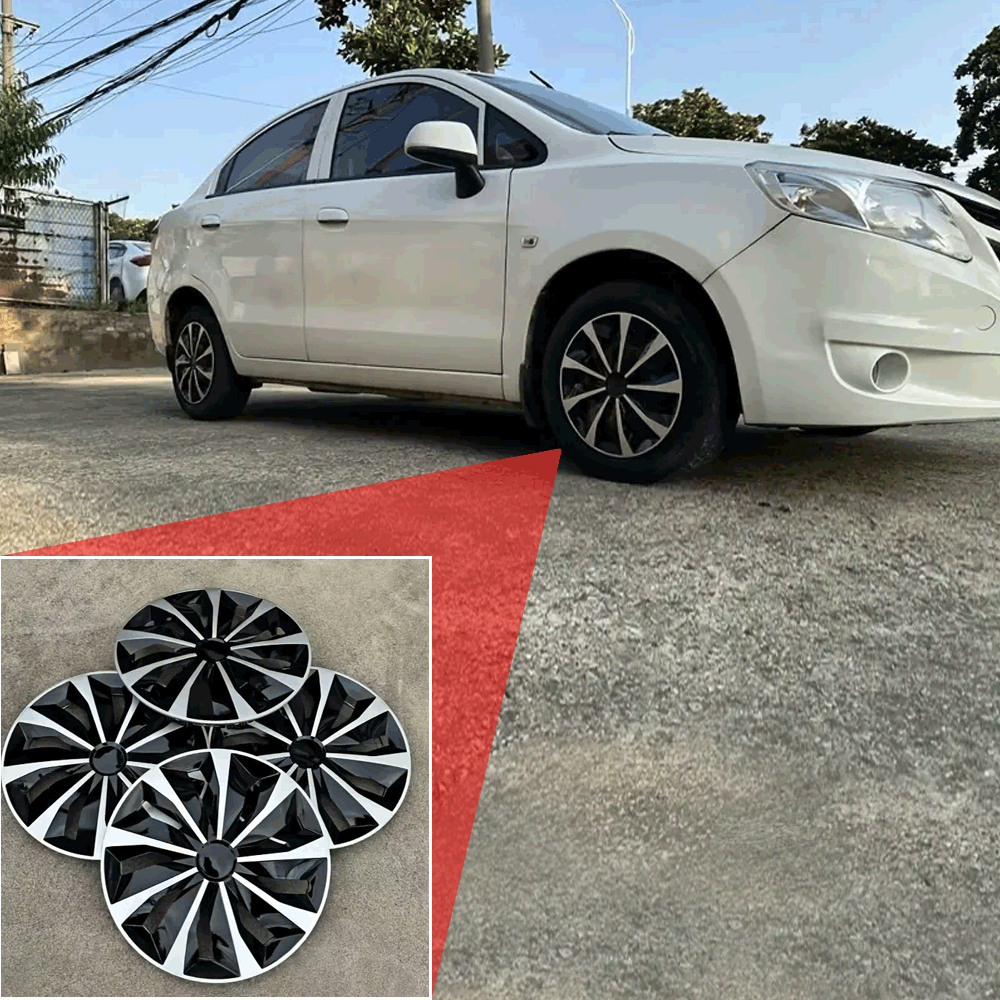 TEMU 4pcs Of 13-inch Car Tire Hubcaps Made Of Pp Plastic, Without Damage, Wheel Covers For Steel Rims, Decorative Caps For Car Wheels, Suitable For ,