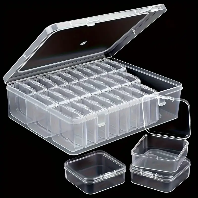 31pcs clear plastic storage boxes with removable trays durable tabletop organizer for beads jewelry crafts multipurpose snap closure containers with organization gift jewelry boxes jewelry boxes Product details 0