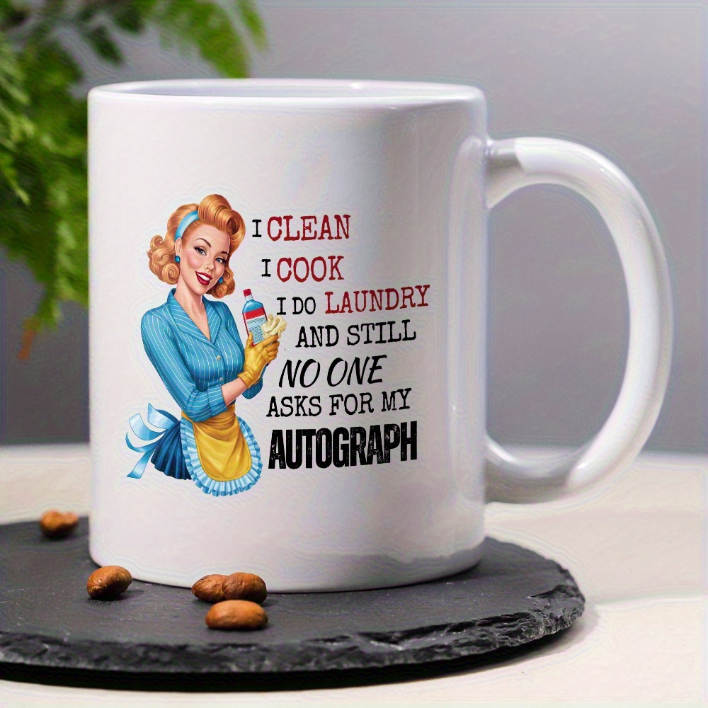 1pc retro   mug 11oz ceramic     i     no one   for my   funny cute design with vintage inspired illustration   home decor gifts machine washable reusable everyday mug   mug durable mug details 0