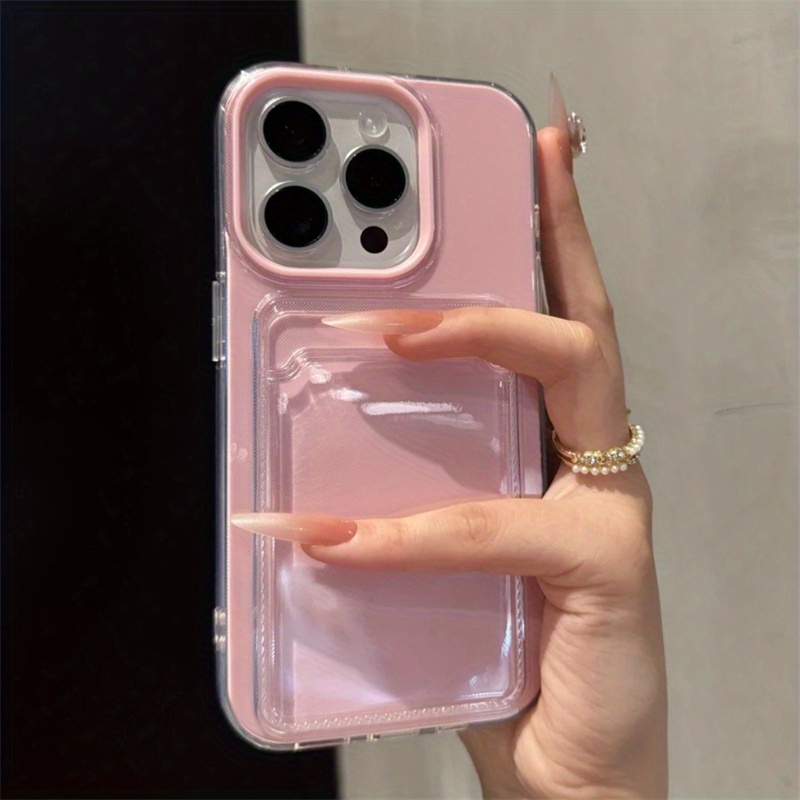 TEMU Phone Case - Jelly Color Card Package Solid Color Phone Case Mobile Phone Case Transparent Anti-fall Full Coverage Precision Protective Case For