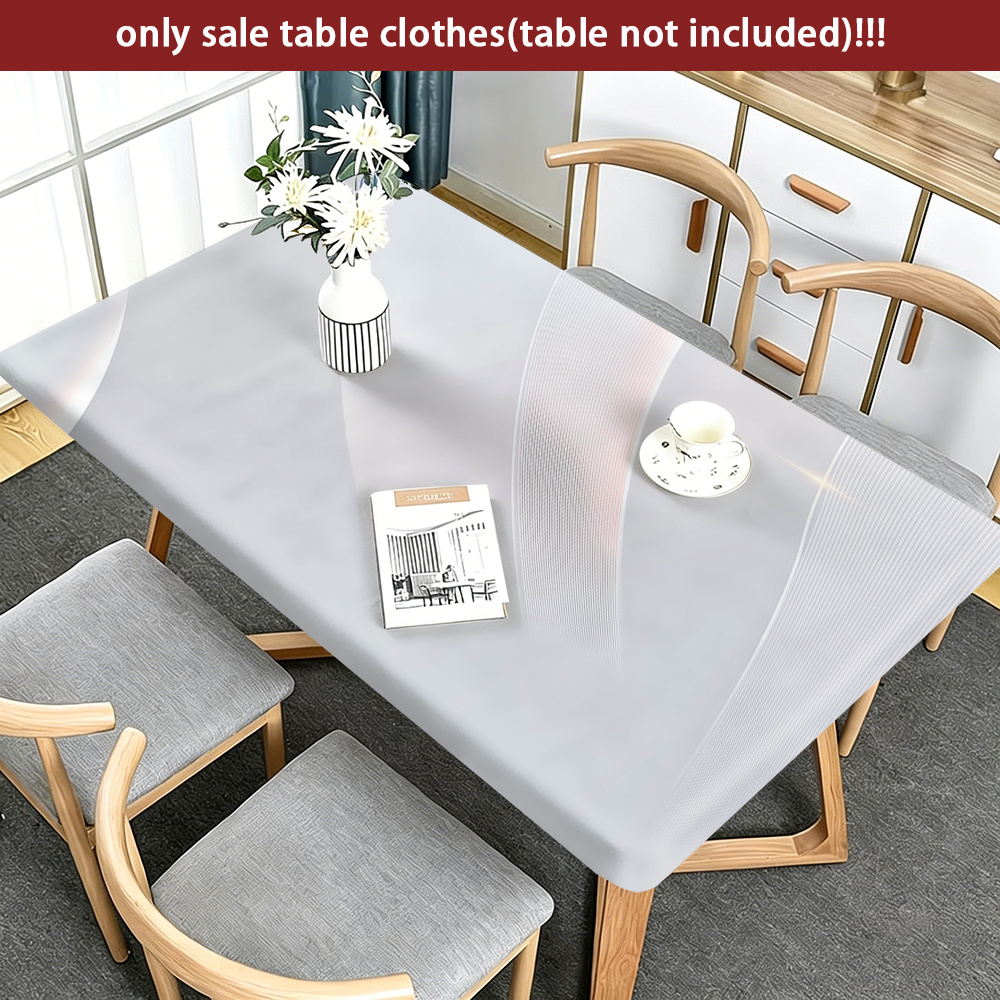 TEMU 2d Flat Printing Effect, Elastic Rectangular Tablecloth, Easy Style Pattern Series, Design, Soft And Practical And Aesthetic, Washable And