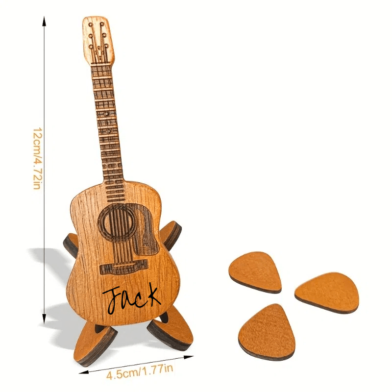 TEMU 1 Set Personalized Custom Guitar Picks, Guitar Pick Holder, Guitar Additions, Thanksgiving Gifts, Christmas Gifts