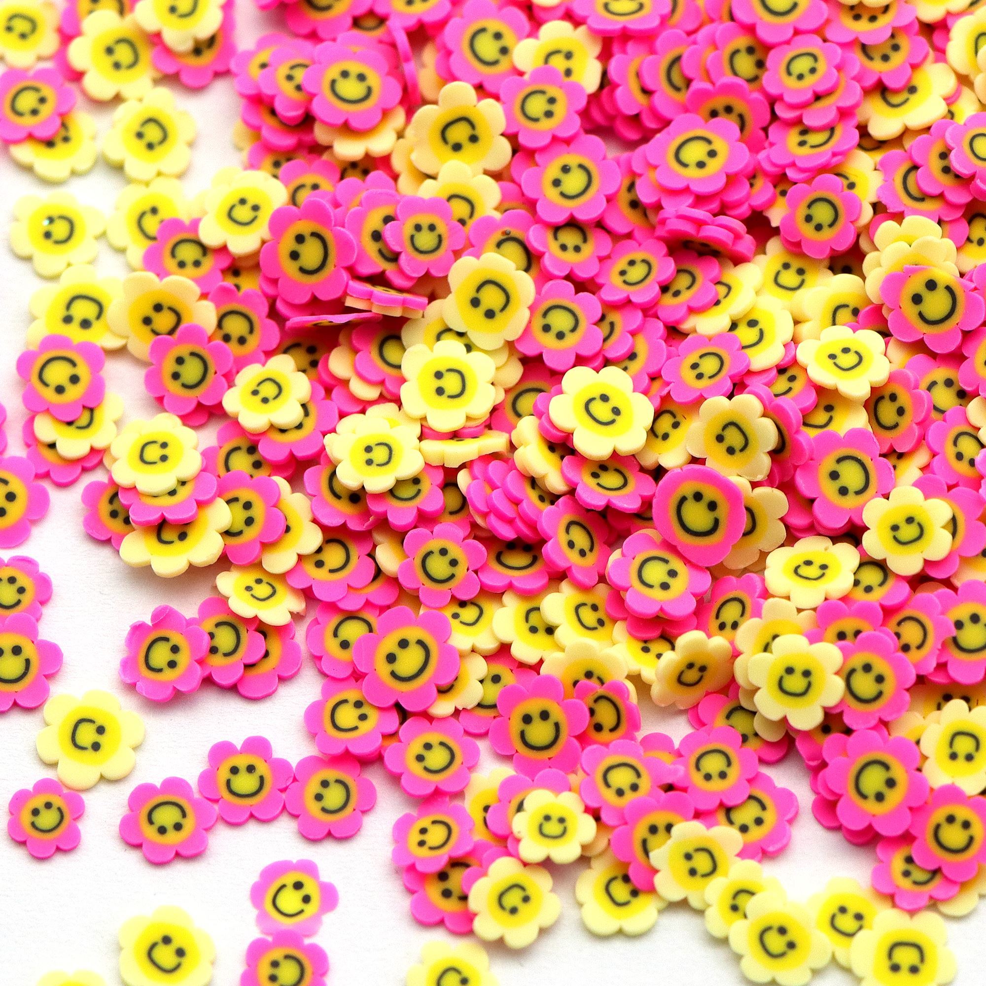 

10g Sunflower Shaped Polymer Clay Slices, Series, Unscented, Diy Nail Art & Crafts, Resin & Lip Gloss Charms, Slime Decorations