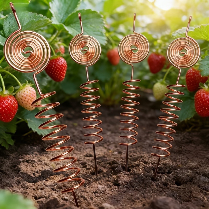 TEMU 【2d Flat】 Creative Garden Floor Insert Ornament, Outdoor Decorative Metal Spiral Insert, Suitable For Outdoor Garden And Lawn Decoration