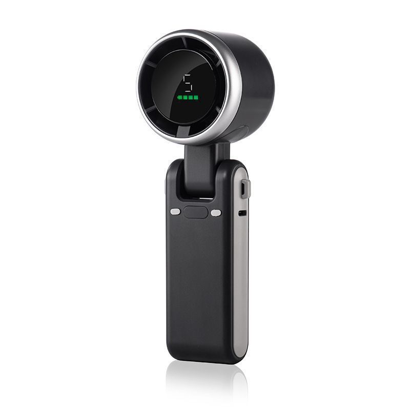5-speed Adjustable Usb Rechargeable, Mini Handheld Fan With Led Display, Low-noise Long-lasting Battery Personal Cooler For Home Outdoor Makeup