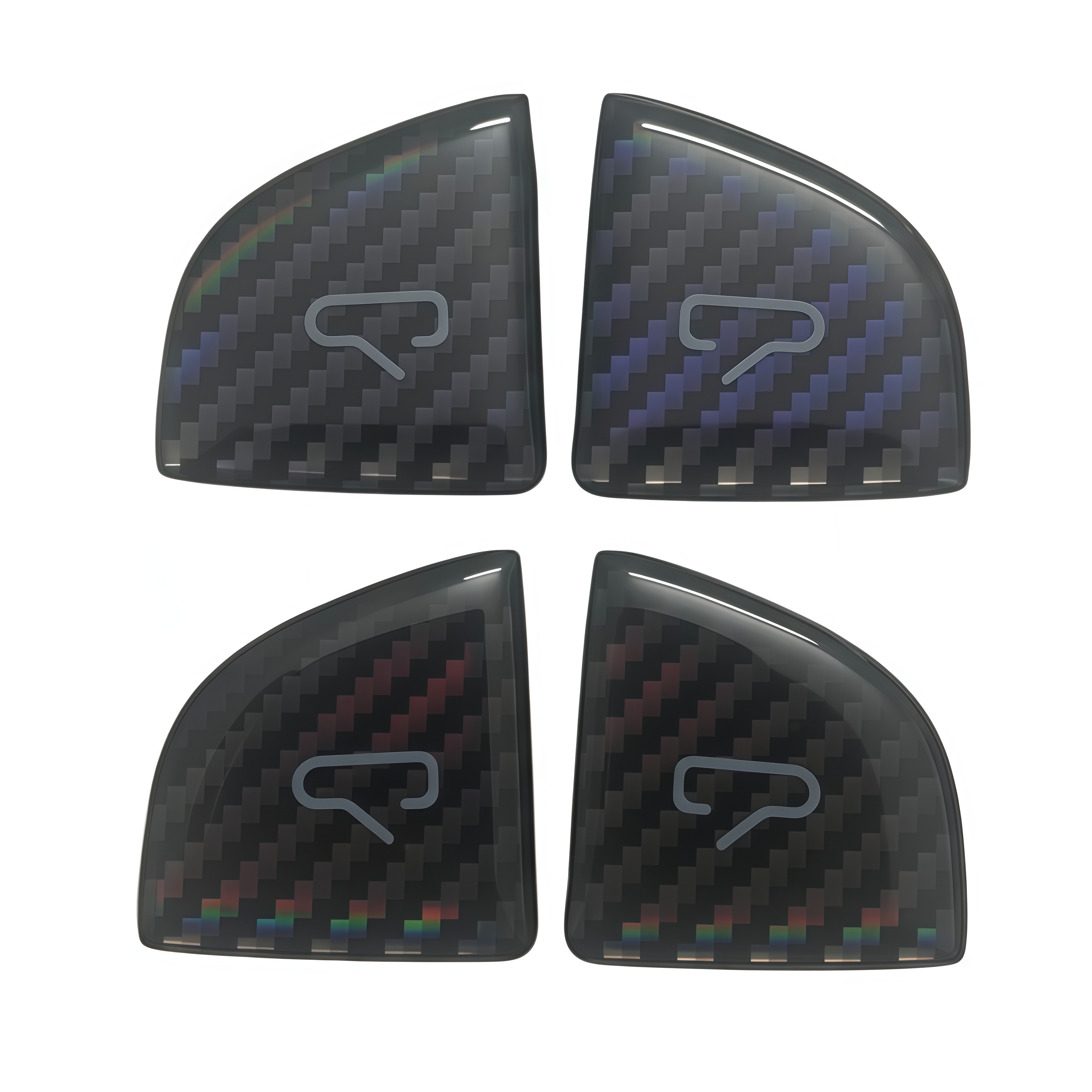 TEMU Carbon Fiber Door For Switch Button Panel Cover, 2024-2025 M3/2025 Model, Suitable For Model 3 Highland And For Model Y , Carbon Fiber Interior