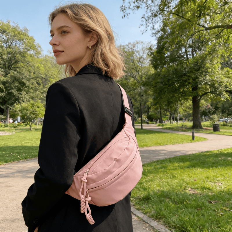 TEMU Easy And Portable Men's And Women's Chest Bag, Crossbody Bag, Shoulder Bag, Adjustable Shoulder Strap, Built-in Large Capacity, Hands , Suitable