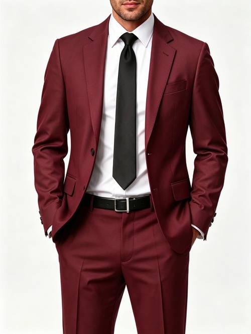 Men s Business Suit Set - Fitted + Trousers + Tie - Groom s Wedding Formal Attire + Best for Man s Dress in Multiple Colors