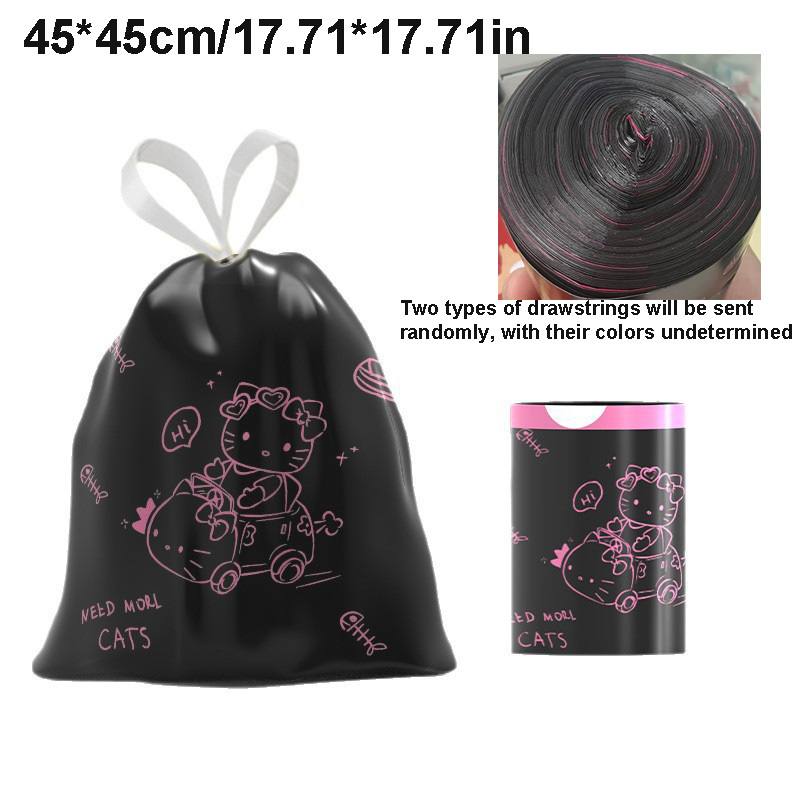 E-shop 1 Rolle 120 Stück Süße Müllbeutel mit Zugband, Reißfeste Abfallbeutel, | 17.72X17.72 Zoll Verdickte Anti-Puncture Rosen Duftende