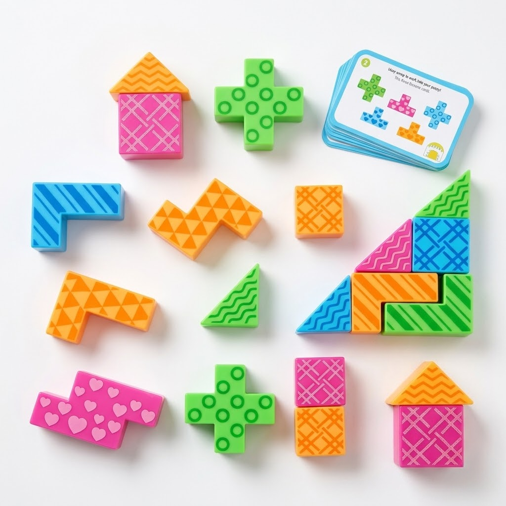 31pcs 3D Logic Puzzle Block Set, Educational Building Toy