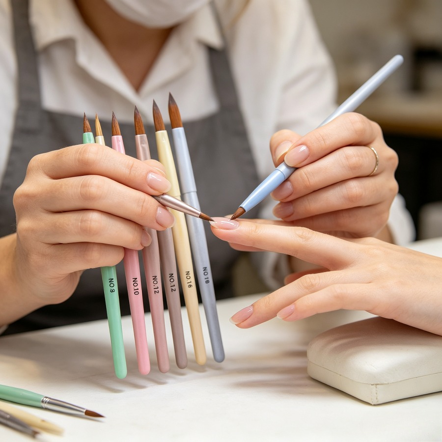 Random Nail Art Brush for Acrylic Extension