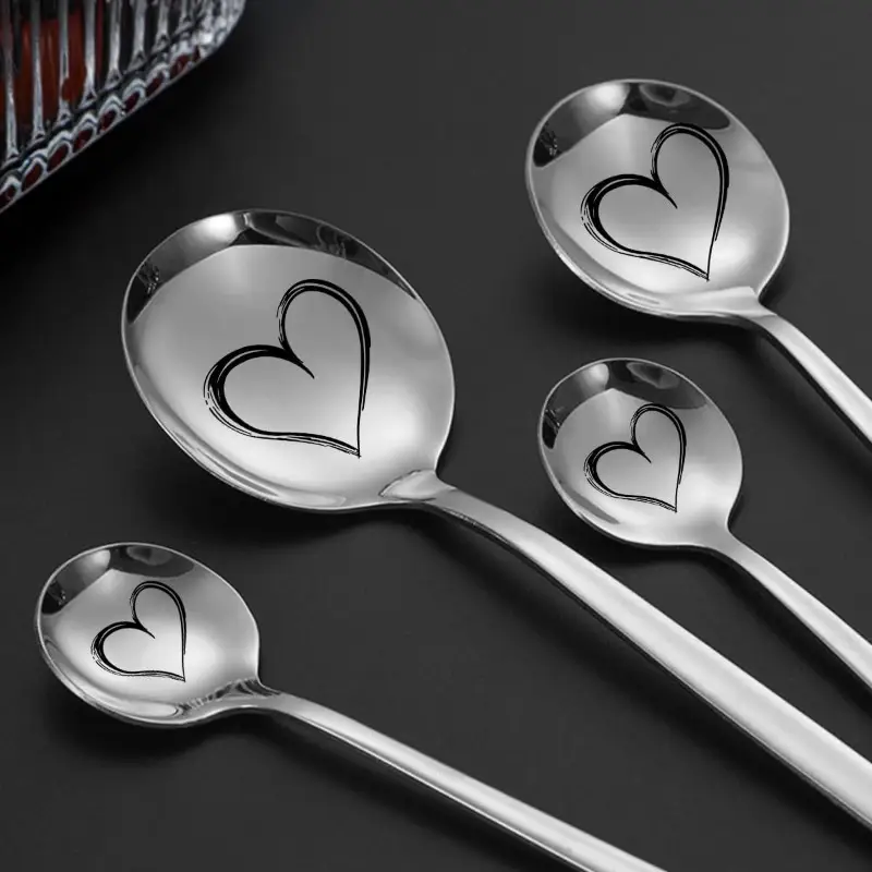 silverware set including spoons and forks and knife portable stainless steel dinner flatware set silvery cutlery set dishwasher safe Product details 3