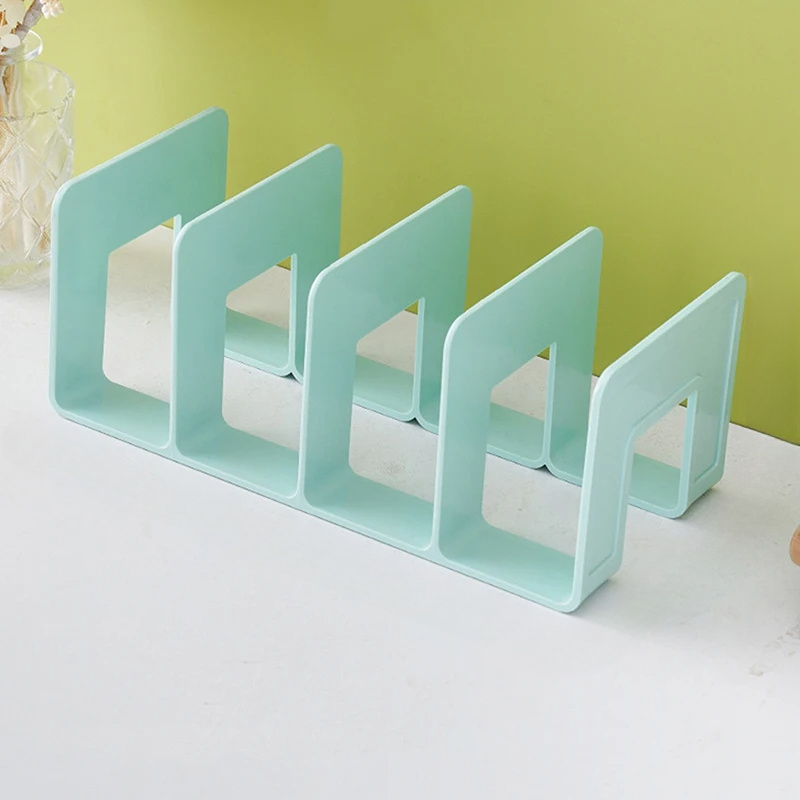 Desktop Bookshelf Organizer - Book And Study Supplies Storage, Anti-slip Baffle Design, Universal For Dormitory/office Desk, Space-