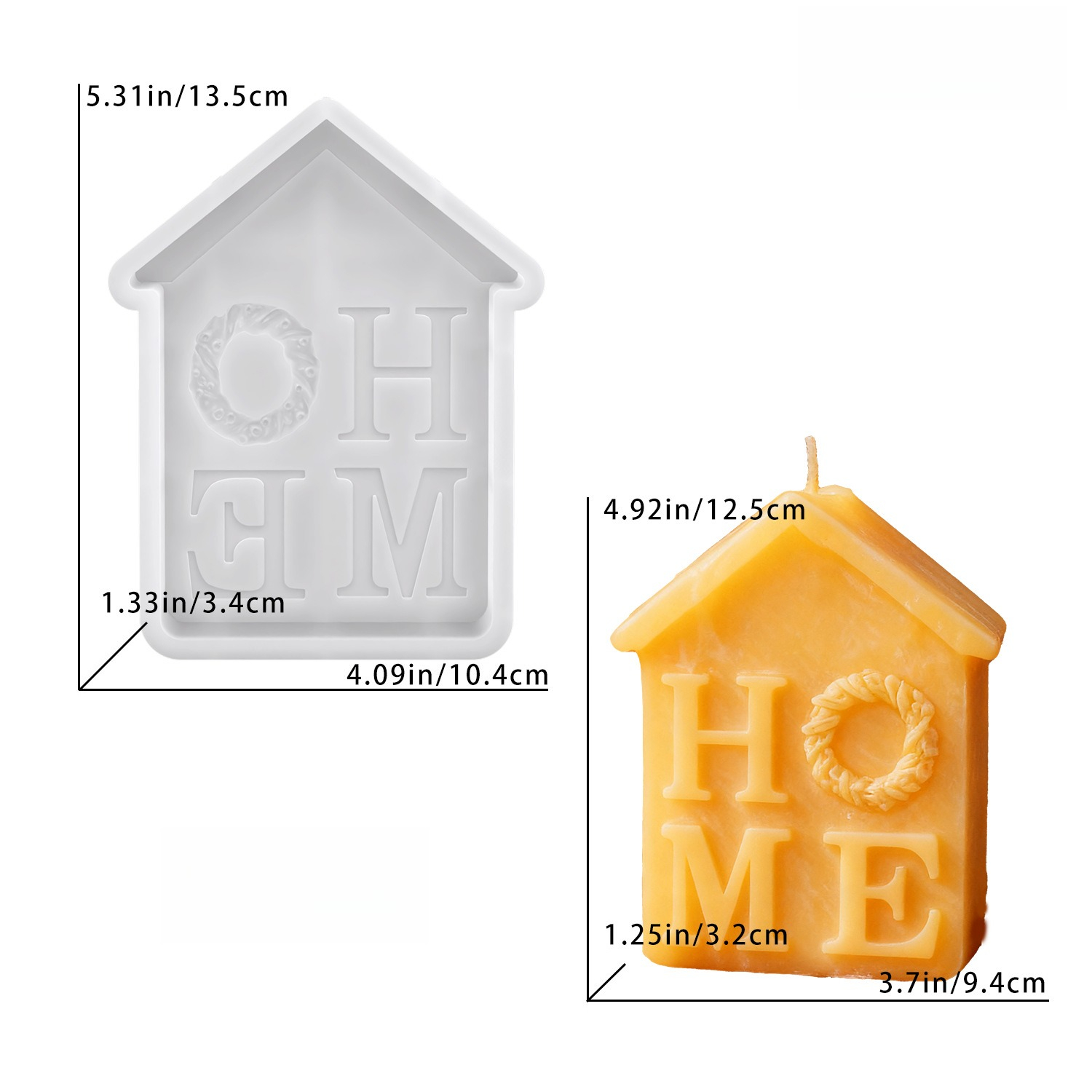 TEMU Stampo per in resina a forma , Stampo per resina epossidica a forma , Stampo in per gesso portacandele per artigianato decorativo per la casa,