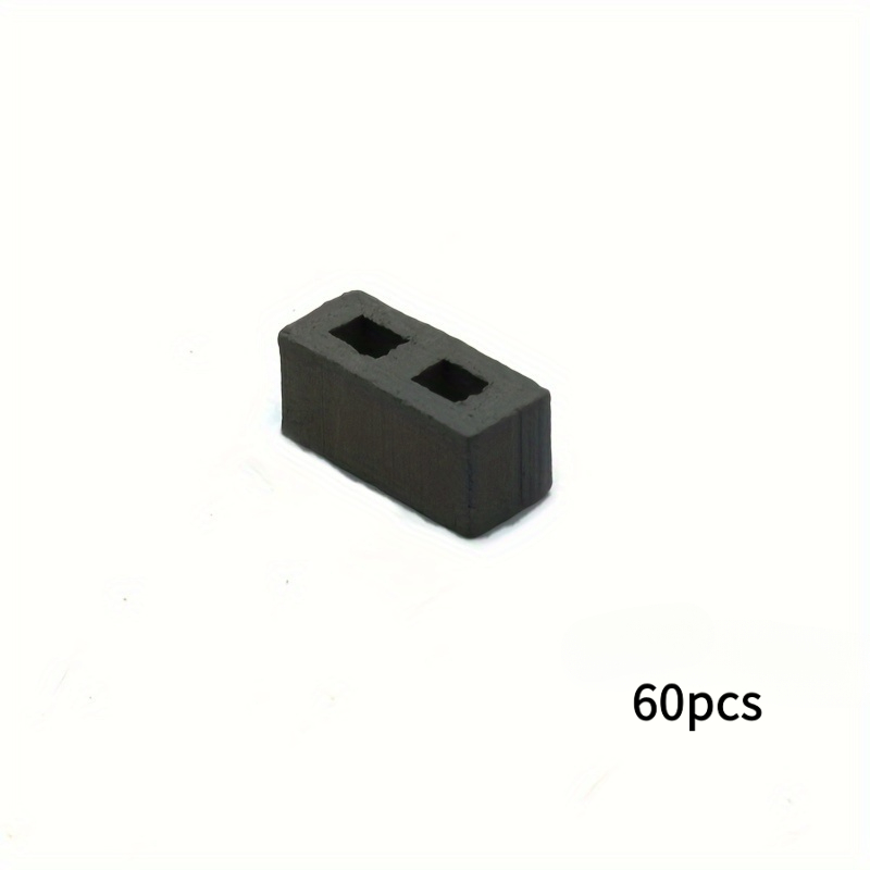 Mini 60pcs Concrete Bricks- Fake Bricks For Miniature Model Building, Dollhouse Landscaping, And Garden Kitchen Additions